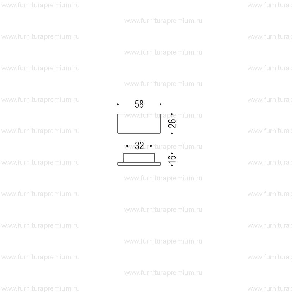 Мебельная Ручка-скоба Colombo Design F108A 32 мм