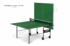 Теннисный стол Olympic Optima green - компактный стол для небольших помещений со встроенной сеткой