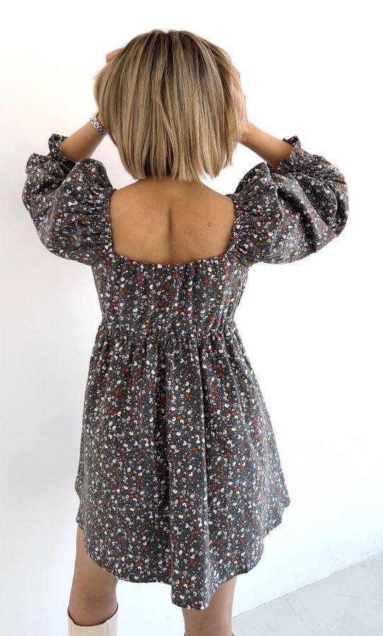 Платье Fieno из теплого хлопка Луговые травы