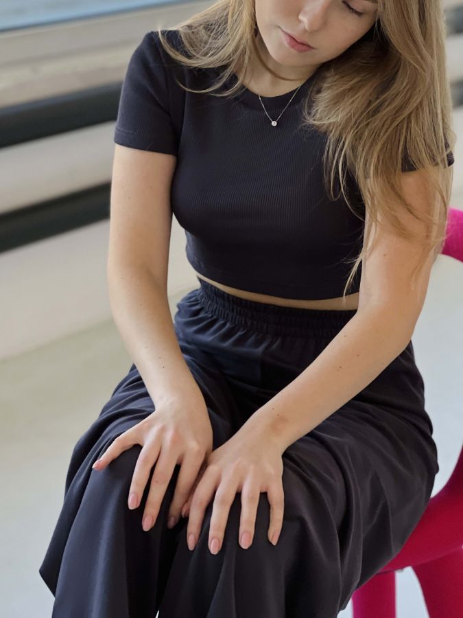 Топ укороченный в рубчик