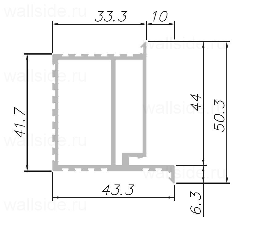Алюминиевый короб для скрытой двери Pro Design Universal
