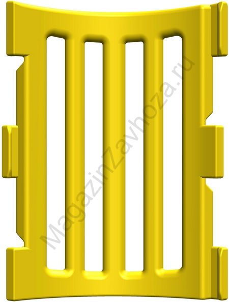 Панель модульного манежа угловая желтая
