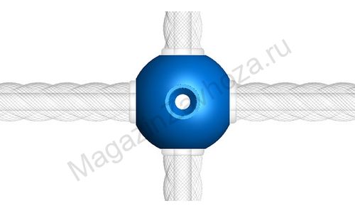Узловой элемент 4-х сторонний усиленный 10 шт синий
