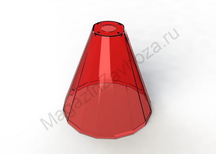 Основание для стула и стола красный прозрачный