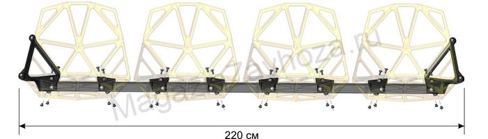 Поддержка с крепежом для 4-х местных подвесных сидений