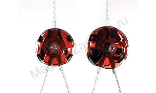 Пара шариков для нижних троссовых систем красный прозрачный