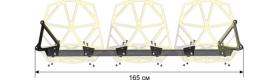 Поддержка с крепежом для 3-х местных подвесных сидений