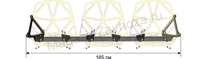 Поддержка с крепежом для 3-х местных подвесных сидений