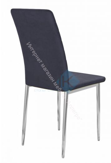 Стул DikLine ТЕКС каркас хром/ткань микровелюр B28 ANTRACITE