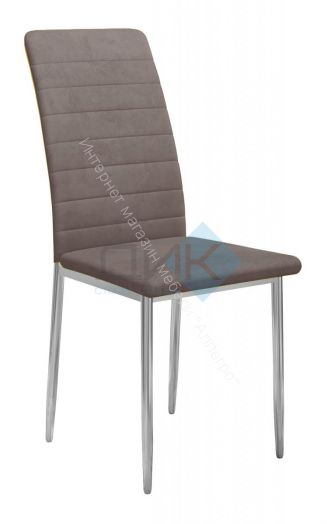 Стул DikLine ТЕКС каркас хром/ткань микровелюр B5 LATTE