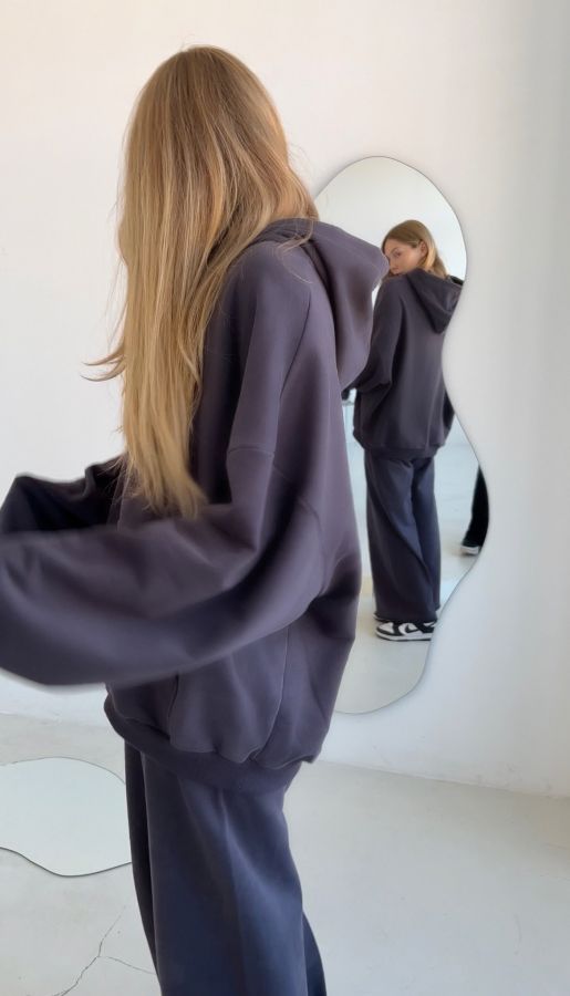 Худи оверсайз в цвете графит