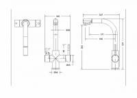 Смеситель для кухни Bravat Palace F729261CP-RUS схема 2