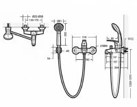 Смеситель Bravat Fit для ванны F6135188CP-B-RUS схема 2