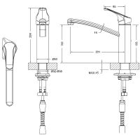 Смеситель для кухни Bravat Common F7234129CP-RUS схема 2