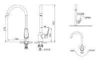 Смеситель для кухни Bravat Eler F7191238CP-RUS схема 2