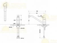 Смеситель для кухни Bravat Fit F7135188CP-RUS схема 2