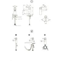 Смеситель для раковины Bravat Palace F1172217 схема 3