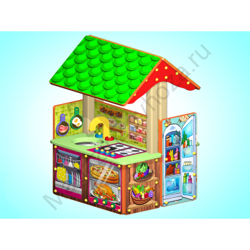 Кухня двухсторонняя с навесом