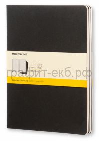 Книжка зап.Moleskine XLarge Cahier клетка черная QP322