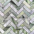 Onice Verde oliva fish 23x73 POL Мозаика серия Pietrine Stone, размер, мм: 317*282*7 (Caramelle)