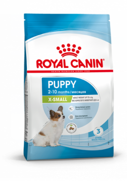 Royal Canin X-Small Puppy Корм сухой полнорационный для щенков миниатюрных пород (вес взрослой собаки до 4 кг) в возрасте до 10 месяцев.