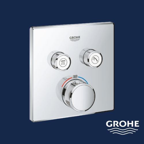 ТЕРМОСТАТ GROHTHERM SMARTCONTROL С 2 ЗАПОРНЫМИ ВЕНТИЛЯМИ