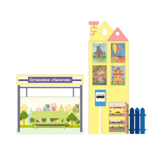 ПГС-00О Декоративно-развивающая панель «Остановка» (2000 х 1851 мм)