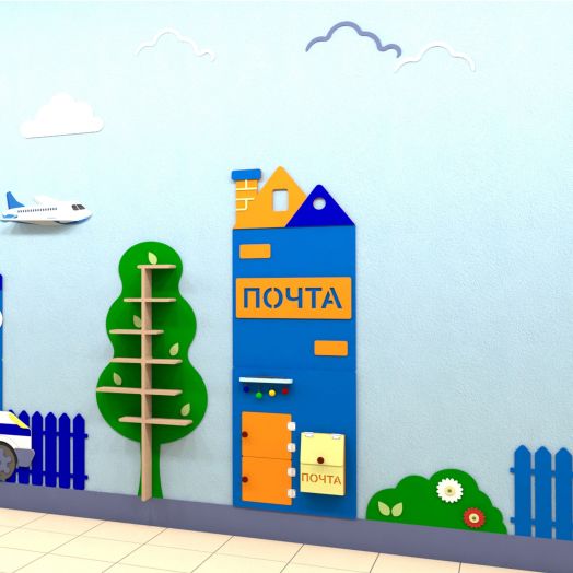 ПГС-ГИБДД Декоративно-развивающая панель «Полиция» (6000 х 2266 мм)