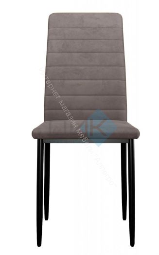 Стул DikLine ТЕКС каркас черный/ткань микровелюр B5 LATTE коричневый