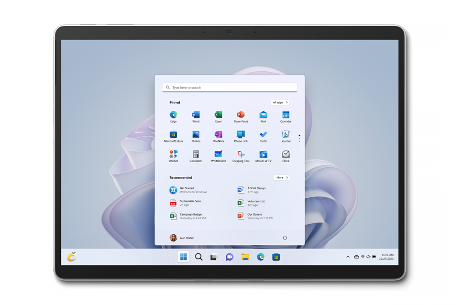 Планшет Microsoft Surface Pro 9 MSQ3 8Gb 256Gb (Platinum)  (Windows 11 Home) 5G