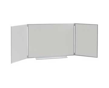 Доски аудиторные Трёхэлементные с пятью рабочими поверхностями под маркер, из стального листа с полимерным покрытием