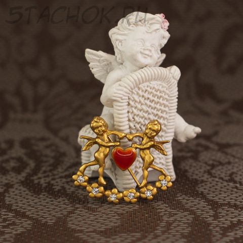 Брошь "Ангелы любви" (Danecraft США)