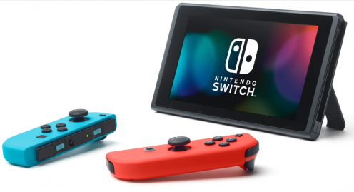 Игровая приставка Nintendo Switch rev.2 32 ГБ, неоновый синий/неоновый красный (РСТ)