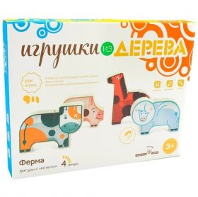 Магнитный конструктор из дерева "Ферма" (арт. Д004)