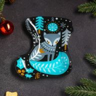 Блюдо сервировочное Доляна «Сапожок. Зимний лес»