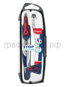 Готовальня 3пр.Maped Stop System фиксация штанг циркуль 14 см 196100