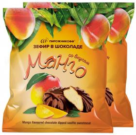 Зефир со вкусом манго в шоколаде