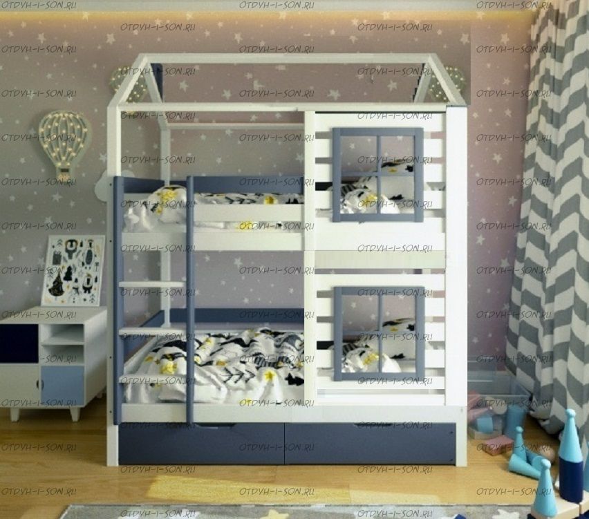 Двухъярусная кровать Домик Felicia №9B