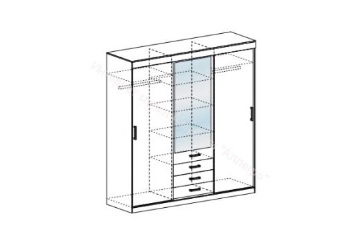 Шкаф-купе "Лидер 3 К"