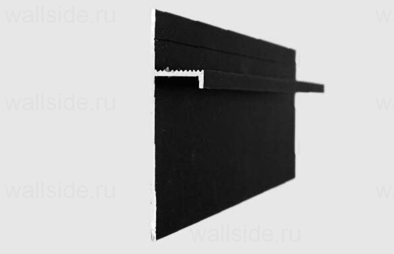 Скрытый плинтус Евротрим 5957.05 анодированный чёрный