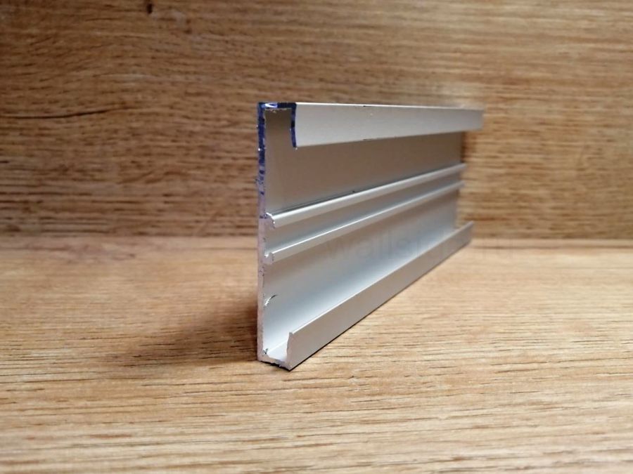 Плинтус алюминиевый Евротрим 4037, 60 мм