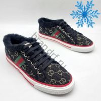 Мужские кеды Gucci с мехом