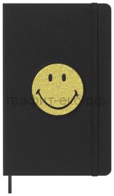 Книжка зап.Moleskine Large SMILEY линейка текстиль черный LESMILEYNTBK