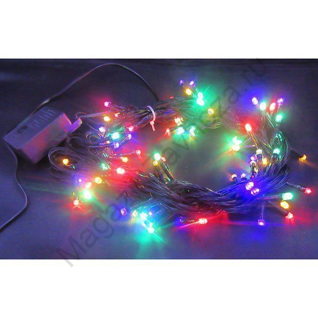 Эл.гирлянда Нить 240л LED 8реж 18м цветной МК-19006