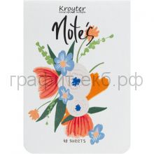 Блокнот А6 48л.кл.Kroyter Flowers 00159