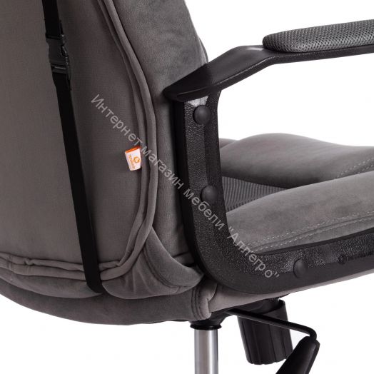 Кресло DRIVER (22) флок/ткань, серый/серый, 29/TW-12