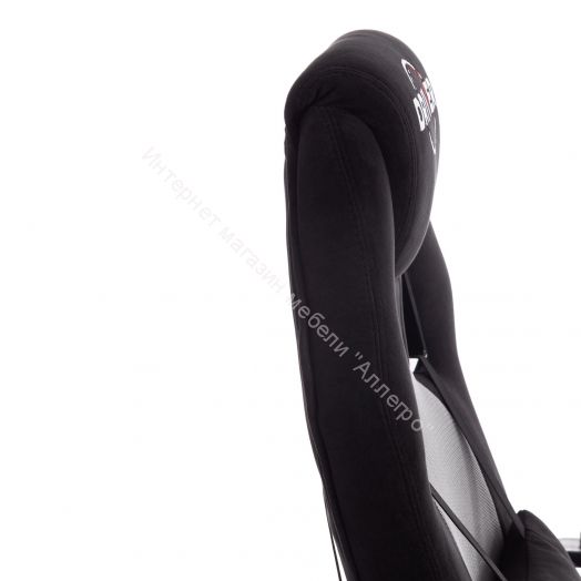 Кресло DRIVER (22) флок/ткань, черный/серый, 35/TW-12