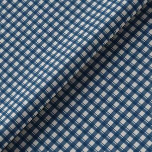 Полулён - Клетка синяя с белым 50х36 см limit