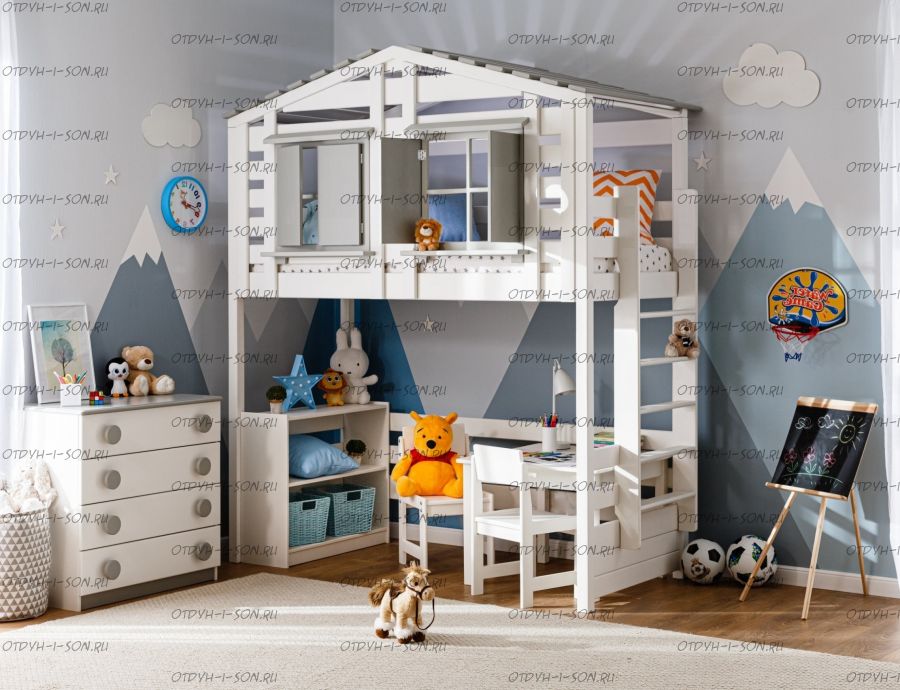 Кровать-чердак Домик Roof №40Y