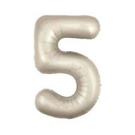 Цифра "5" фольгированная (102/120) Slim мистик крем